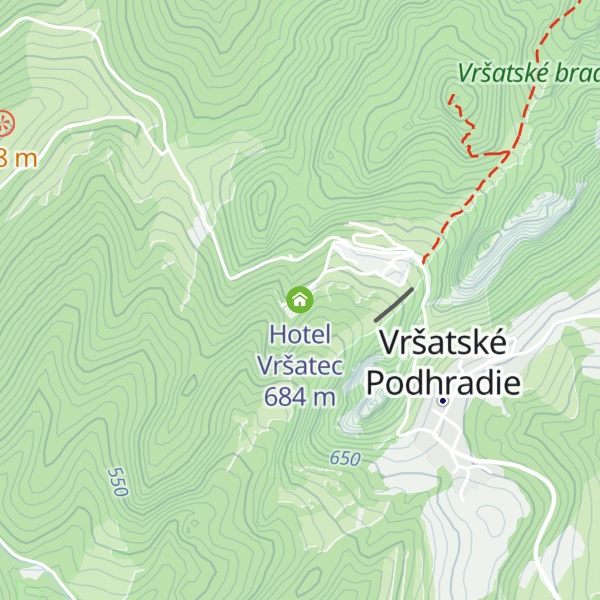 Map of Hotel Vršatec