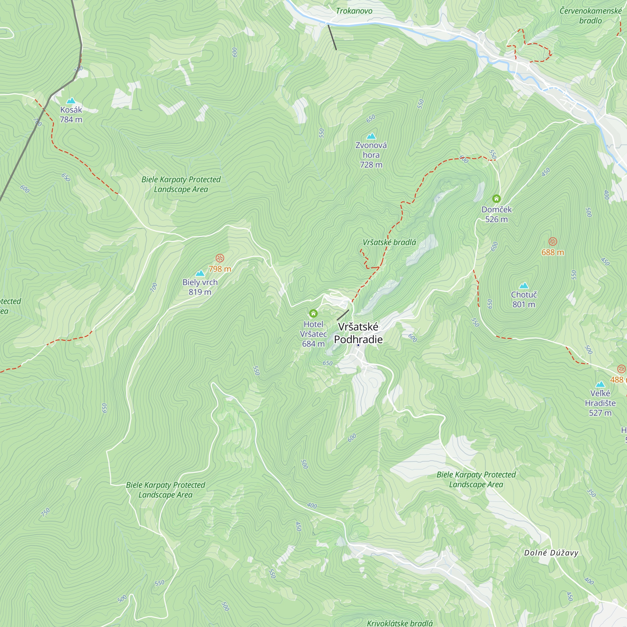 Hotel Vršatec map