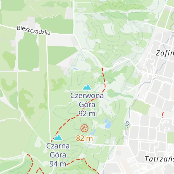 Map of Czerwona Góra