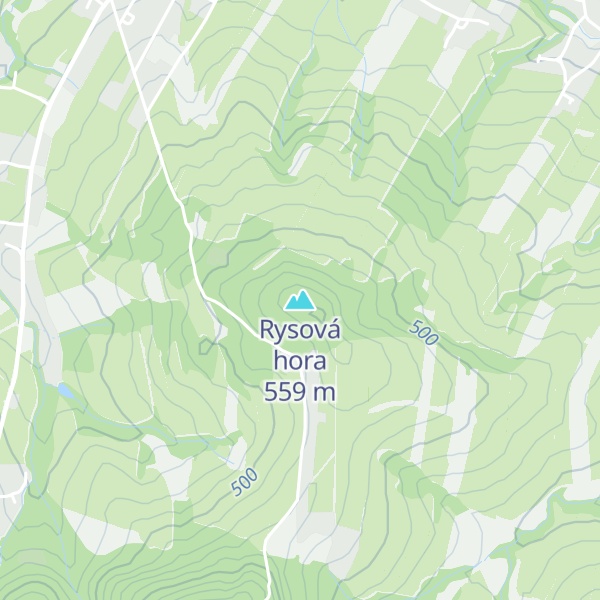 Map of Rysová hora