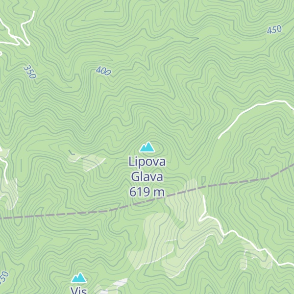 Map of Lipova Glava