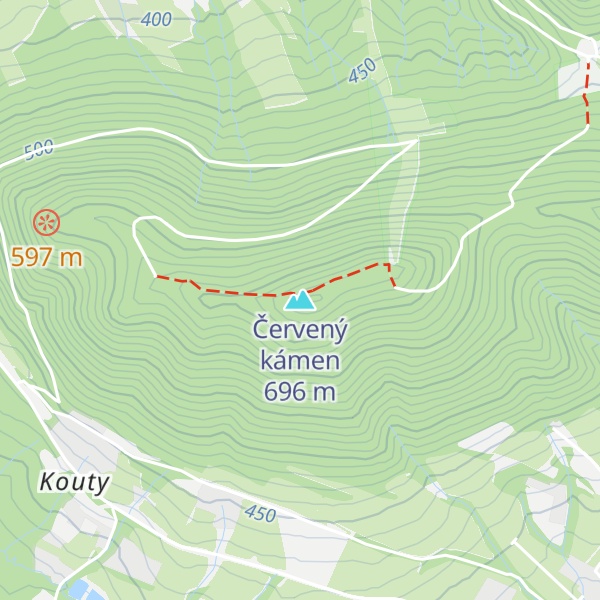 Map of Červený kámen