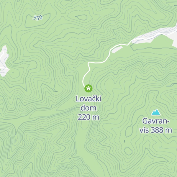 Map of Lovački dom