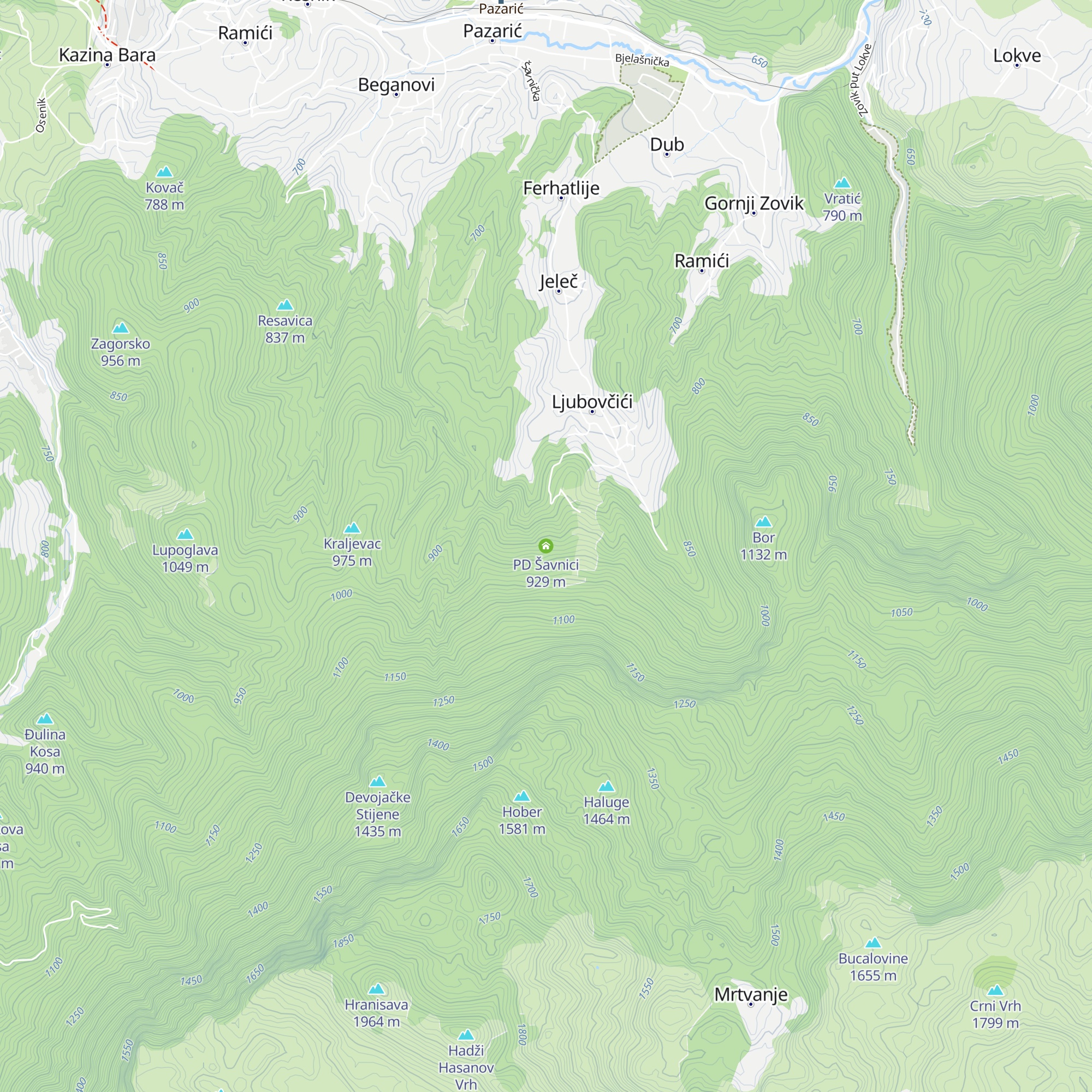 PD Šavnici map