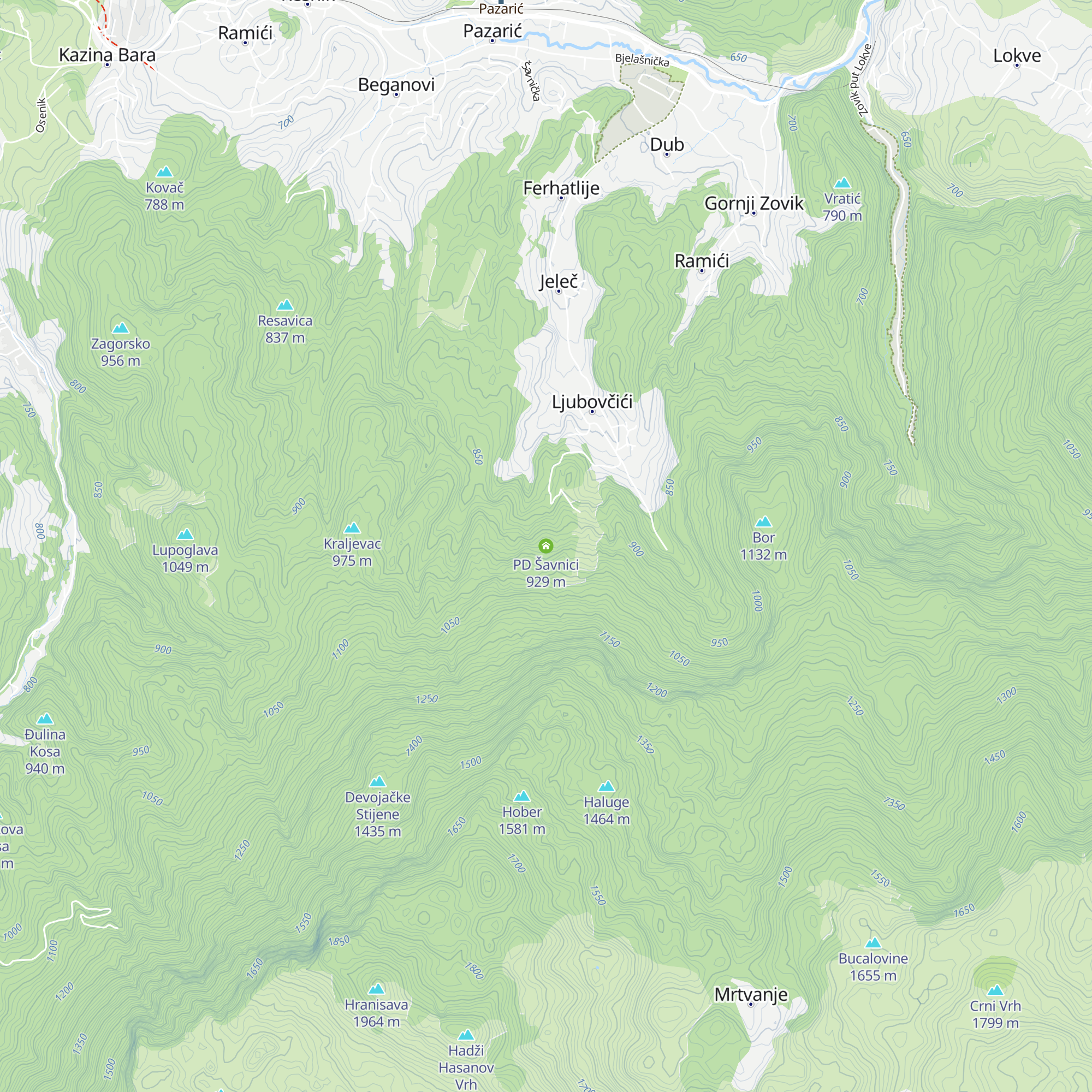 PD Šavnici map