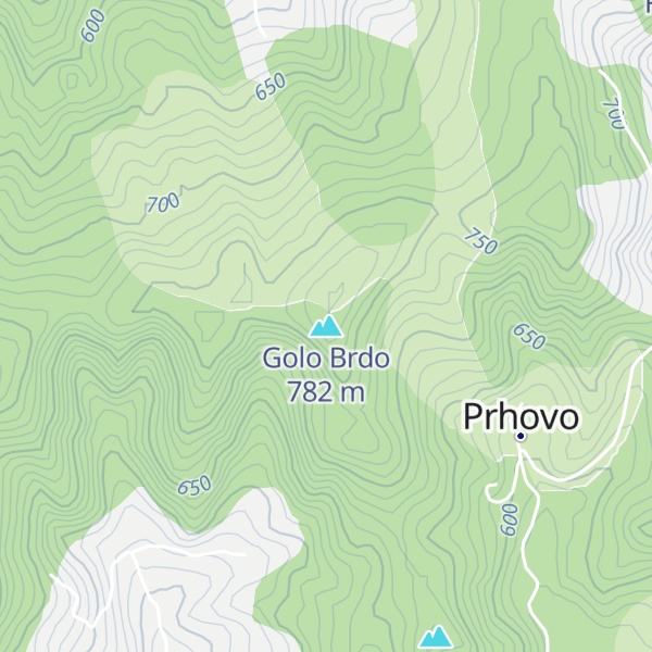 Map of Golo Brdo