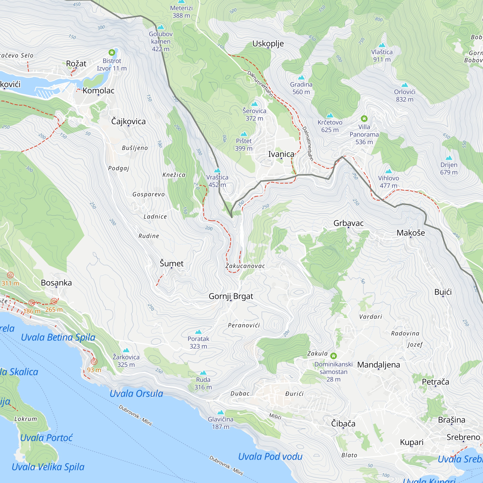 Brgat Gornji Border Crossing map
