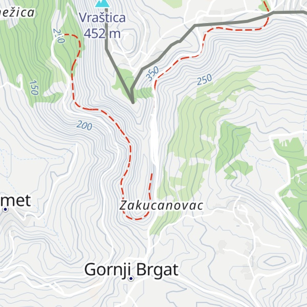Map of Brgat Gornji Border Crossing