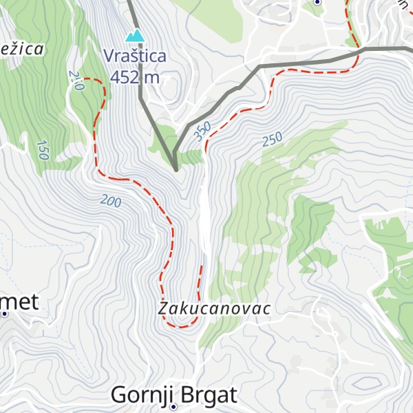 Map of Brgat Gornji Border Crossing