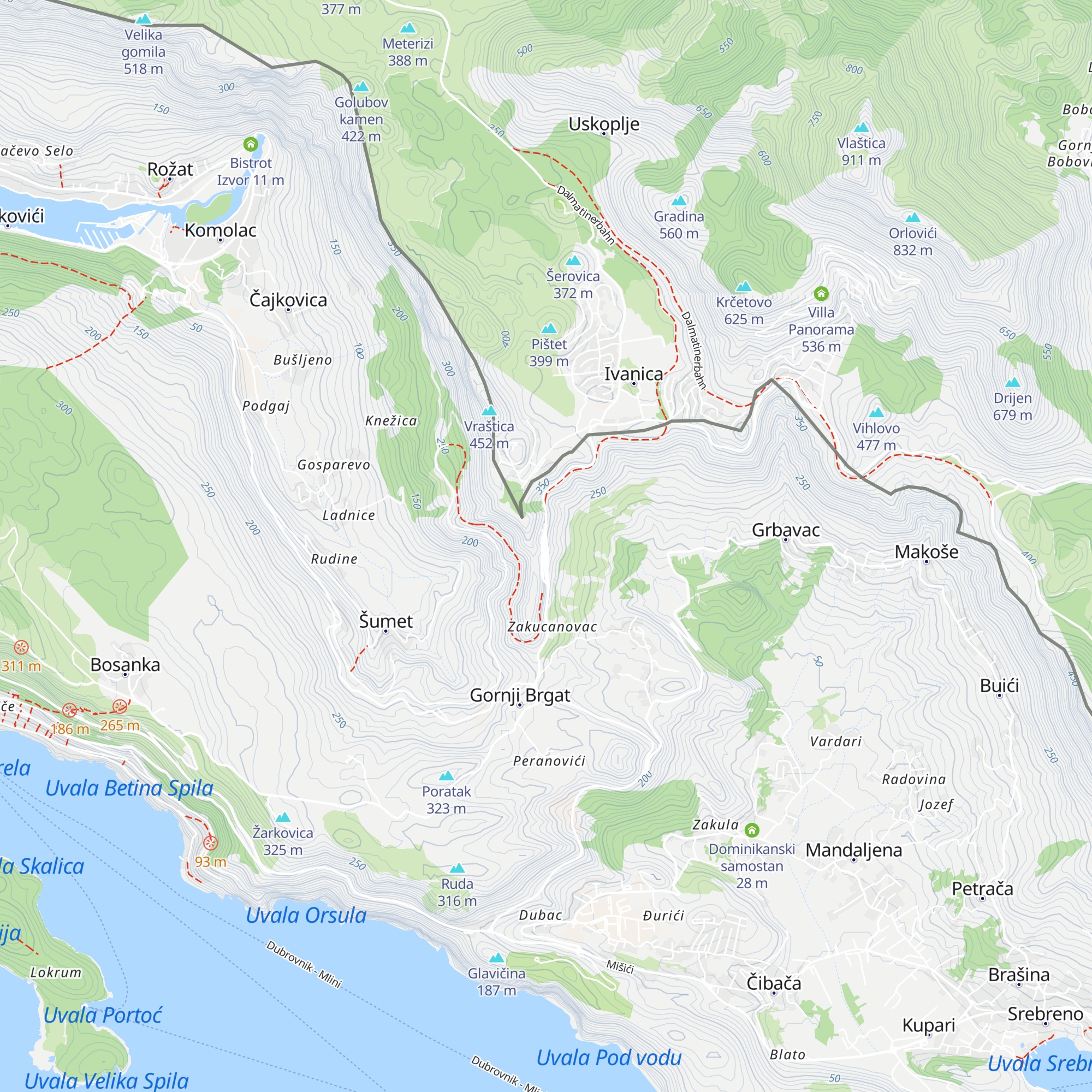 Brgat Gornji Border Crossing map