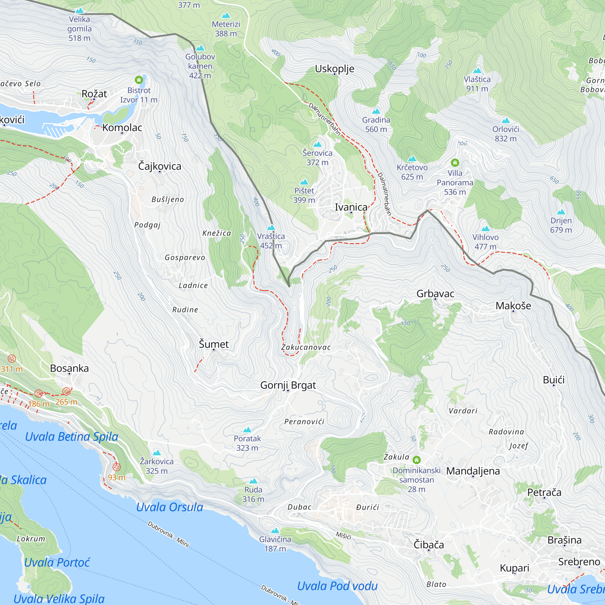 Brgat Gornji Border Crossing map