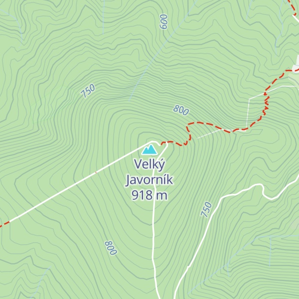 Map of Velký Javorník
