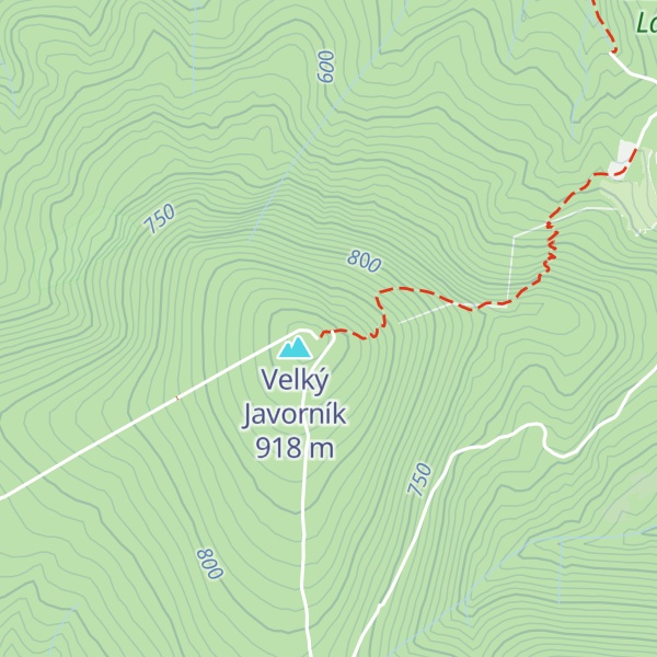 Map of Horská chata Velký Javorník
