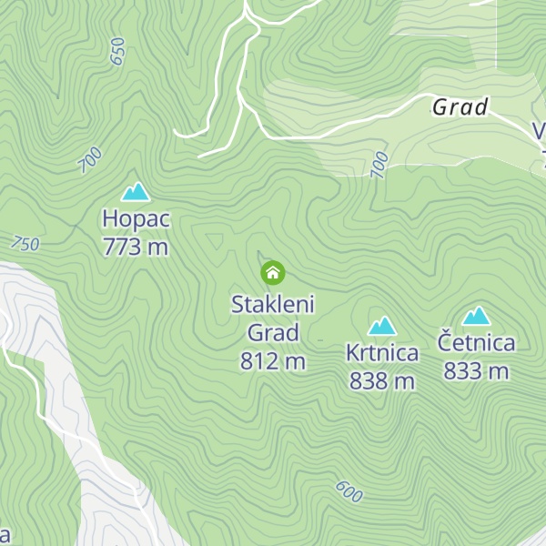 Map of Stakleni Grad