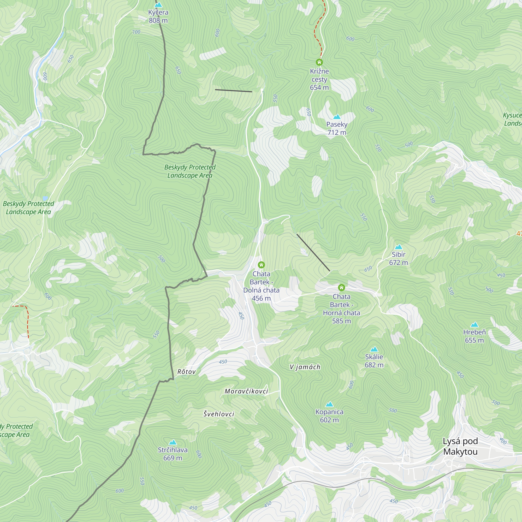 Chata Luna map