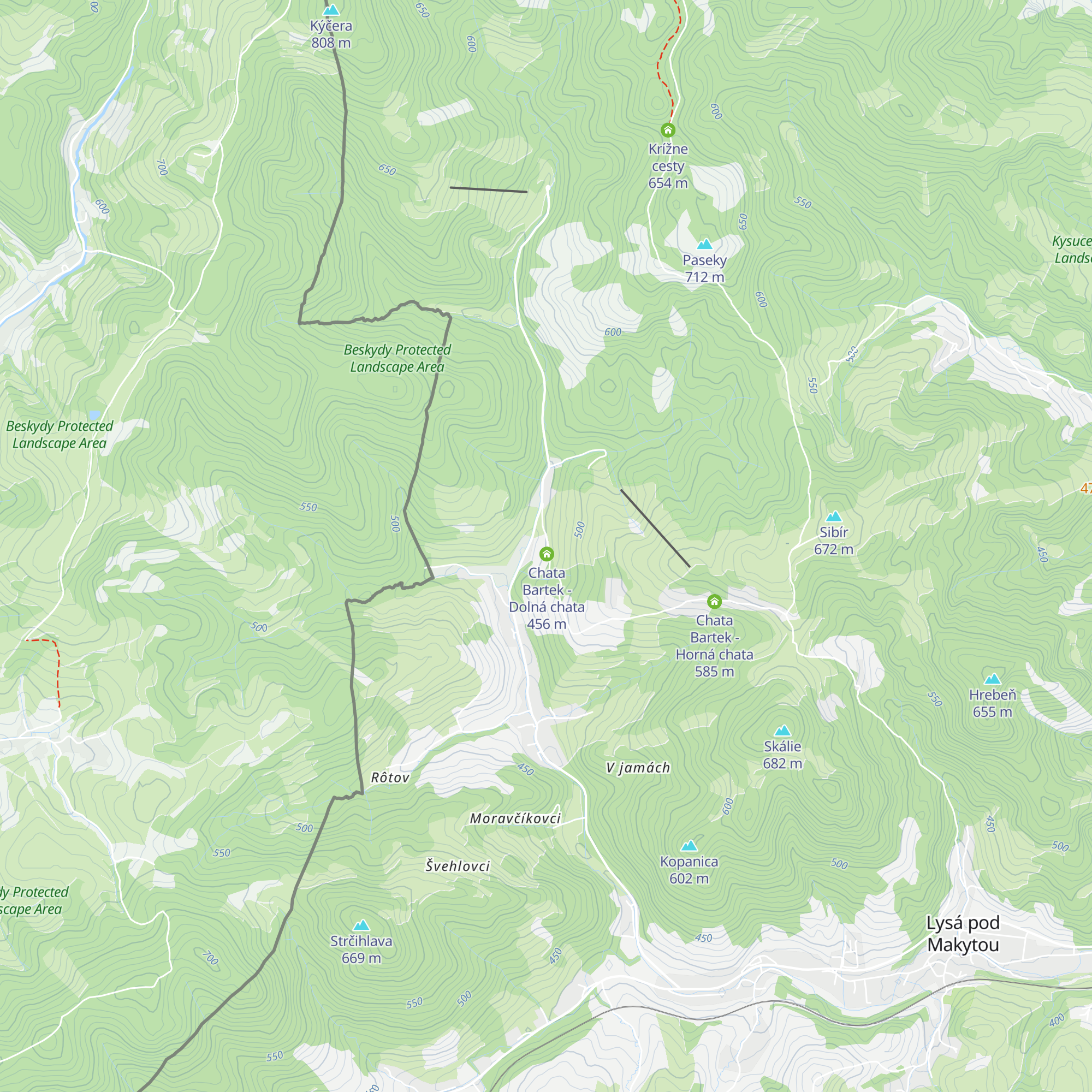 Chata Luna map
