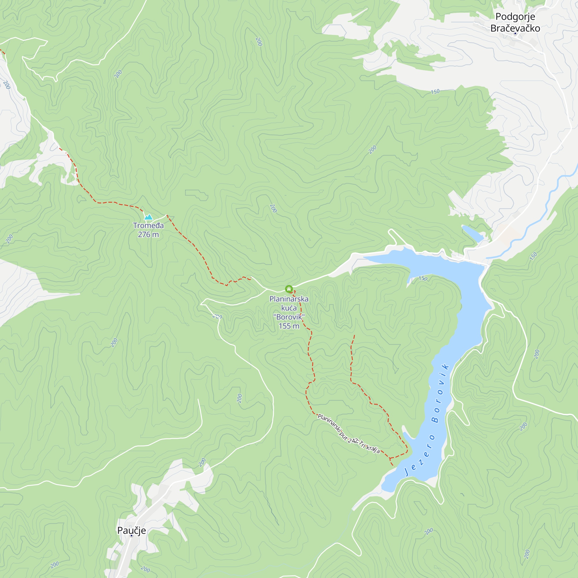 Planinarska kuća "Borovik" map