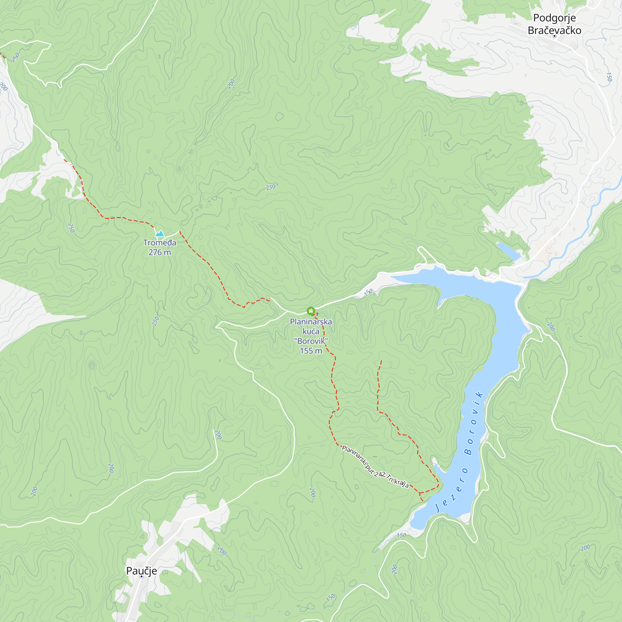 Planinarska kuća "Borovik" map