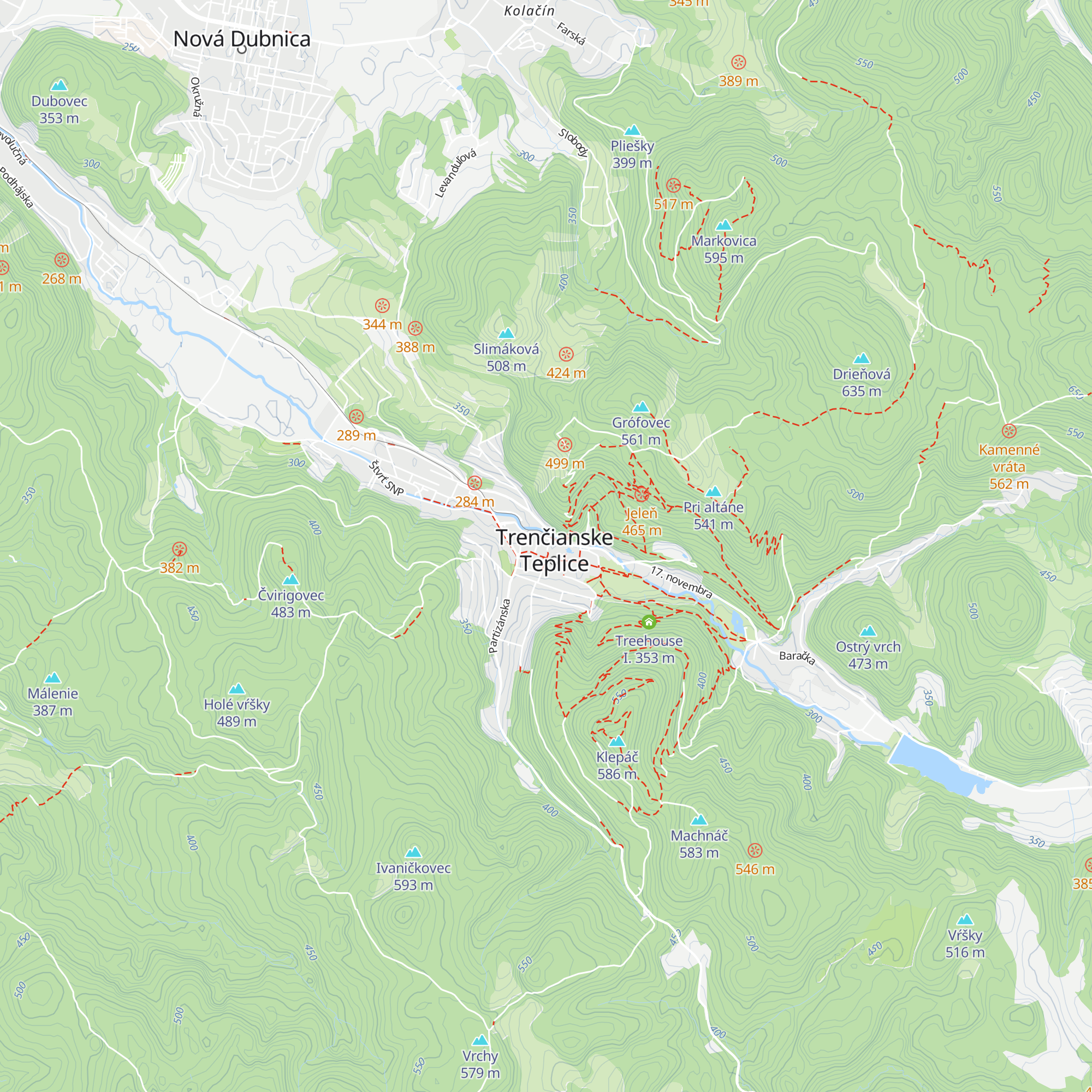Turisticko informačná kancelária Trenčianske Teplice map