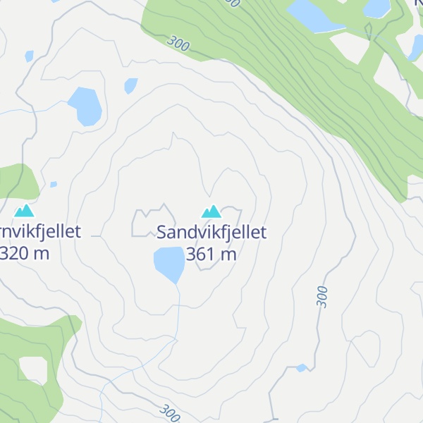 Map of Sandvikfjellet