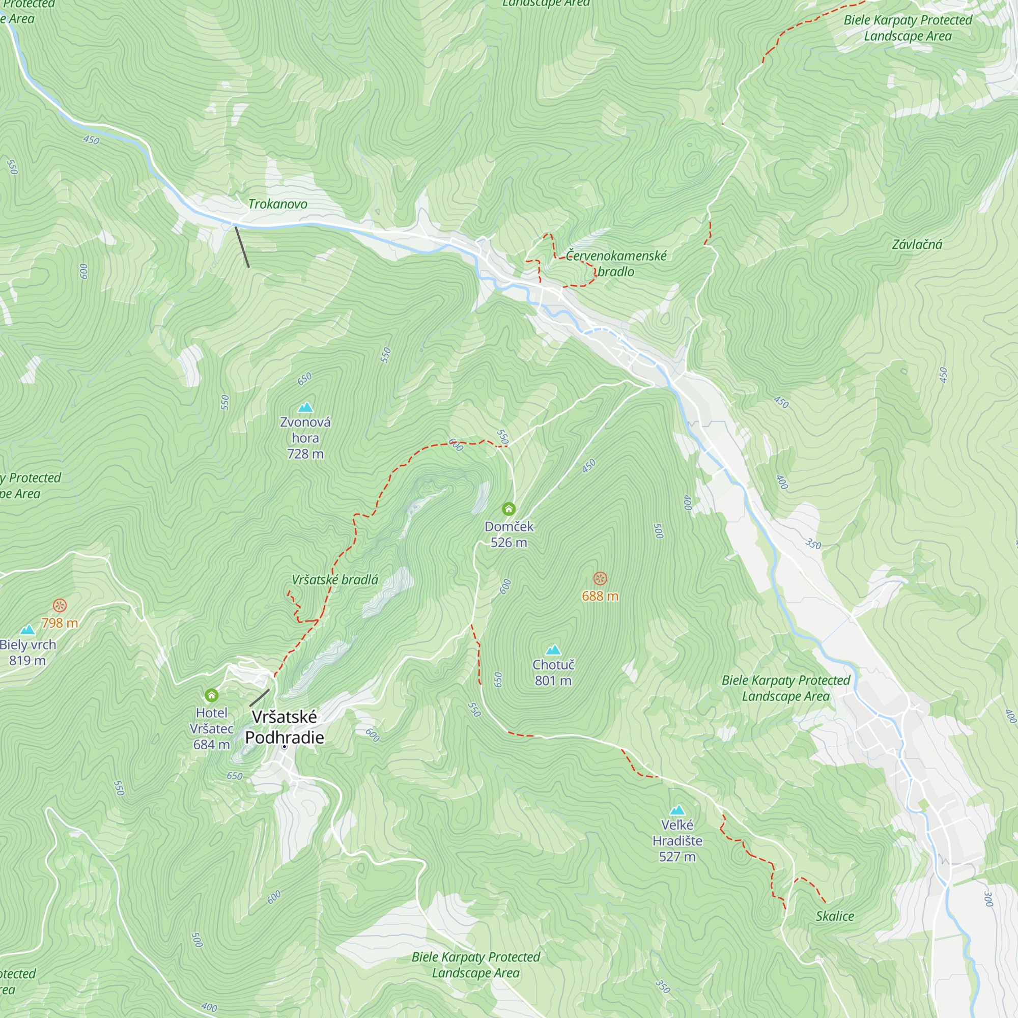Domček map