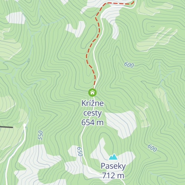 Map of Krížne cesty
