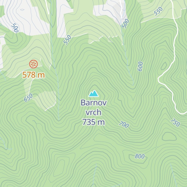 Map of Barnov vrch