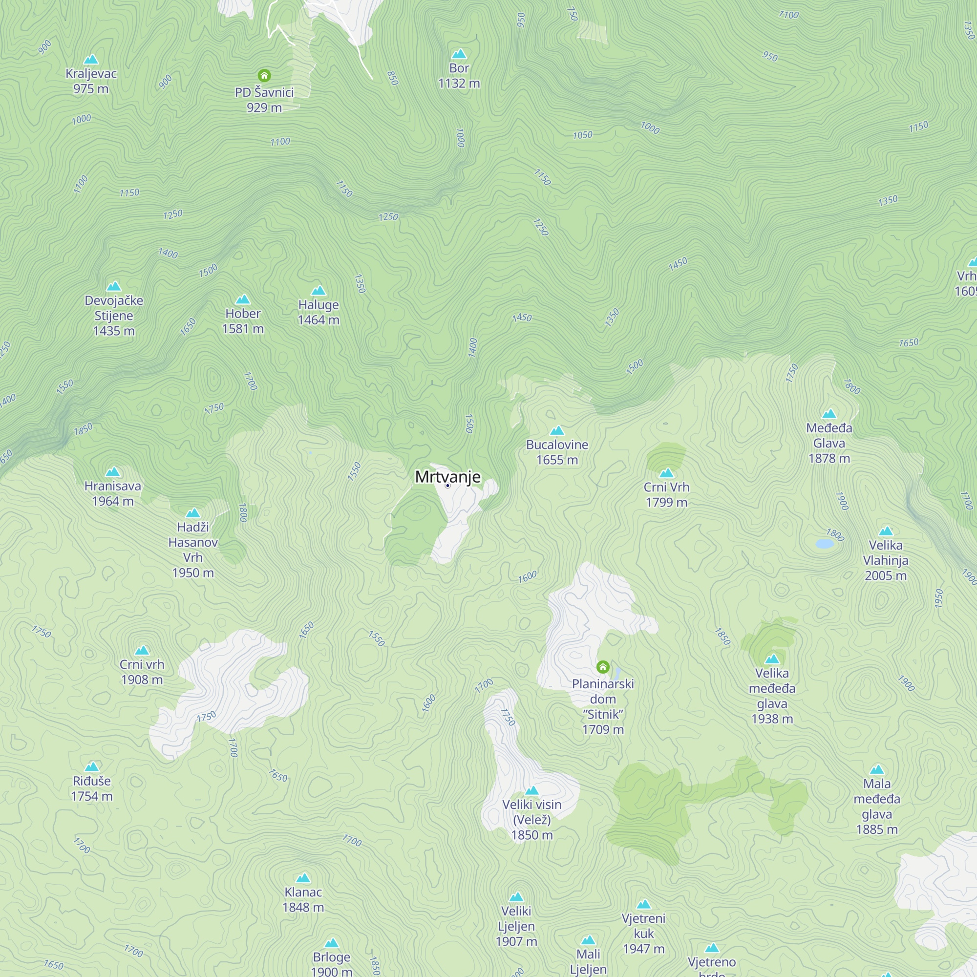 Planinarski dom Stanari map