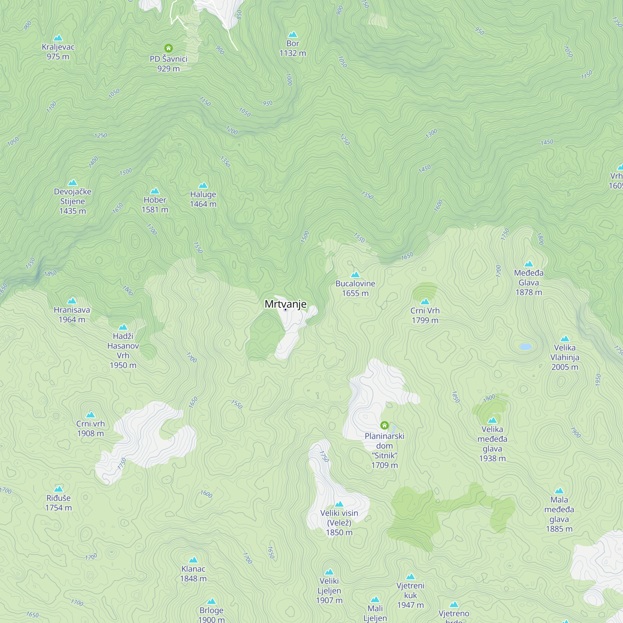 Planinarski dom Stanari map