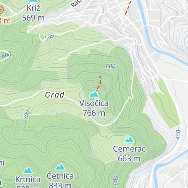 Map of Visočica