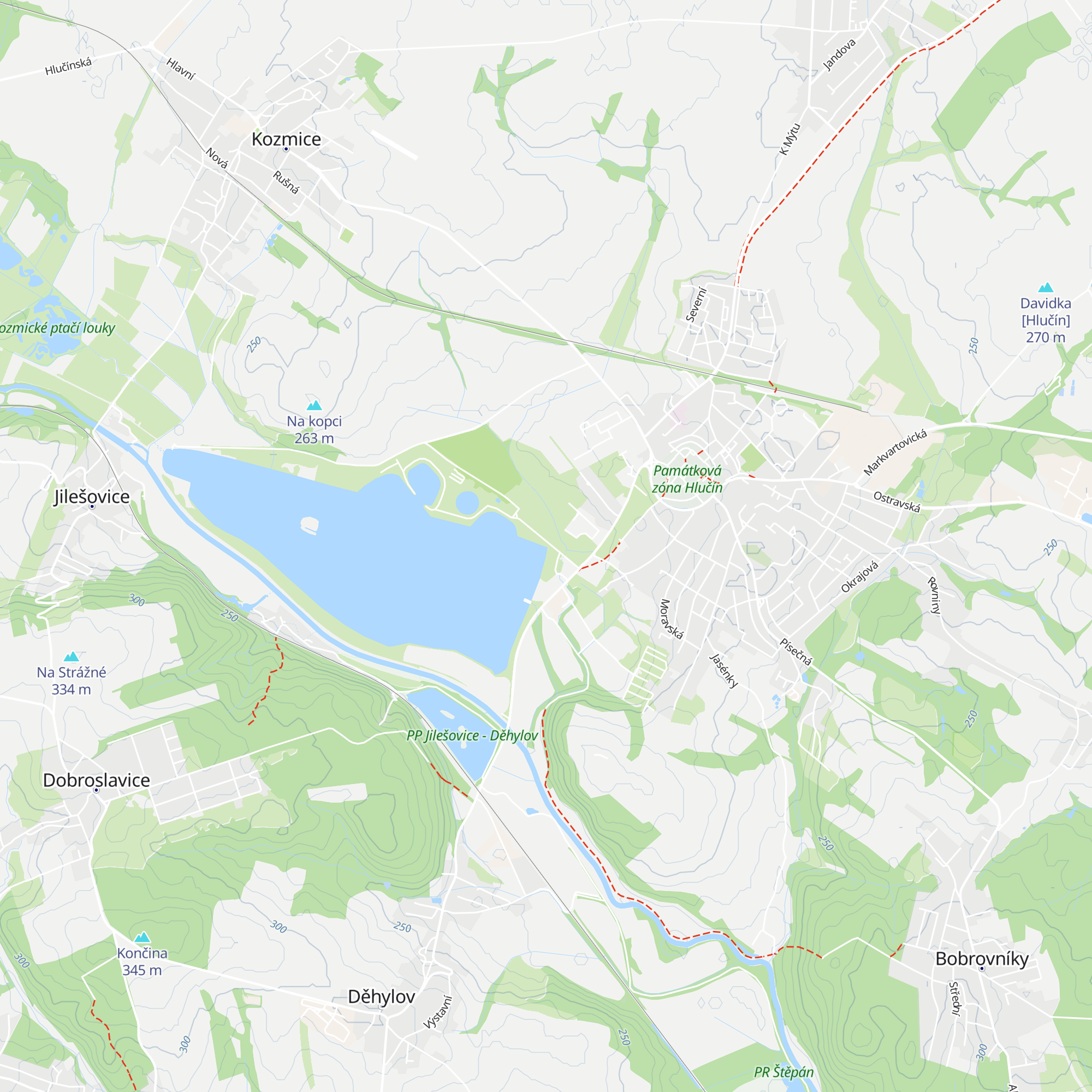 Wake park Hlučín map