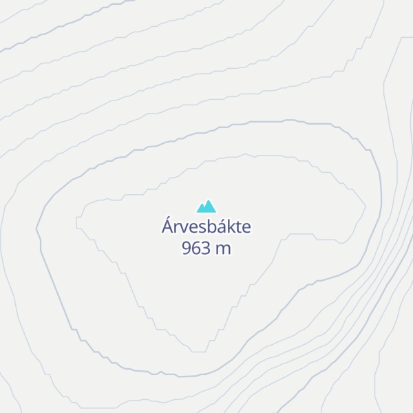 Map of Árvesbákte