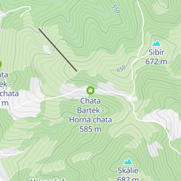 Map of Chata Bartek - Horná chata