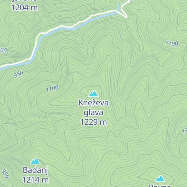 Map of Kneževa glava
