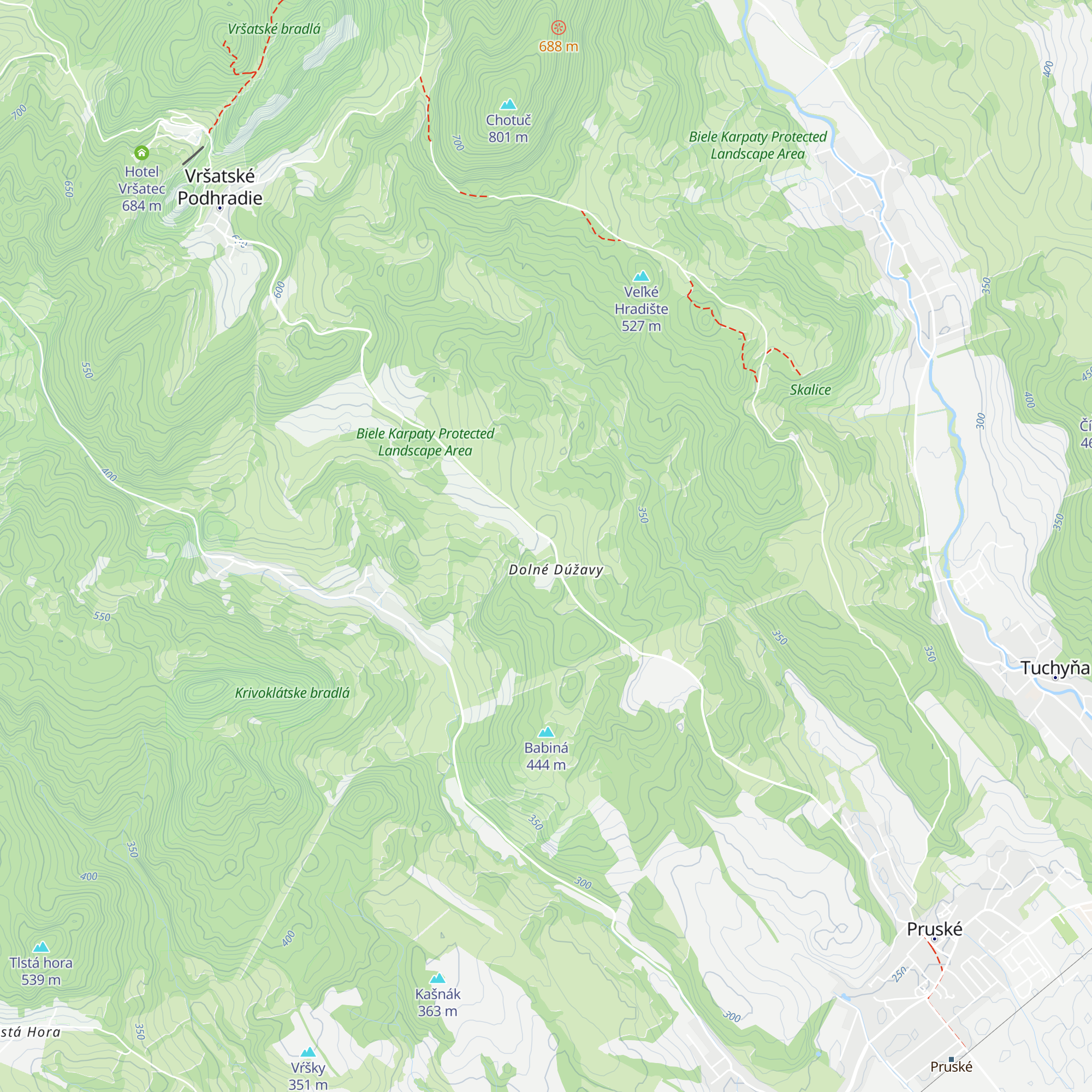 Chata Dúžavy map