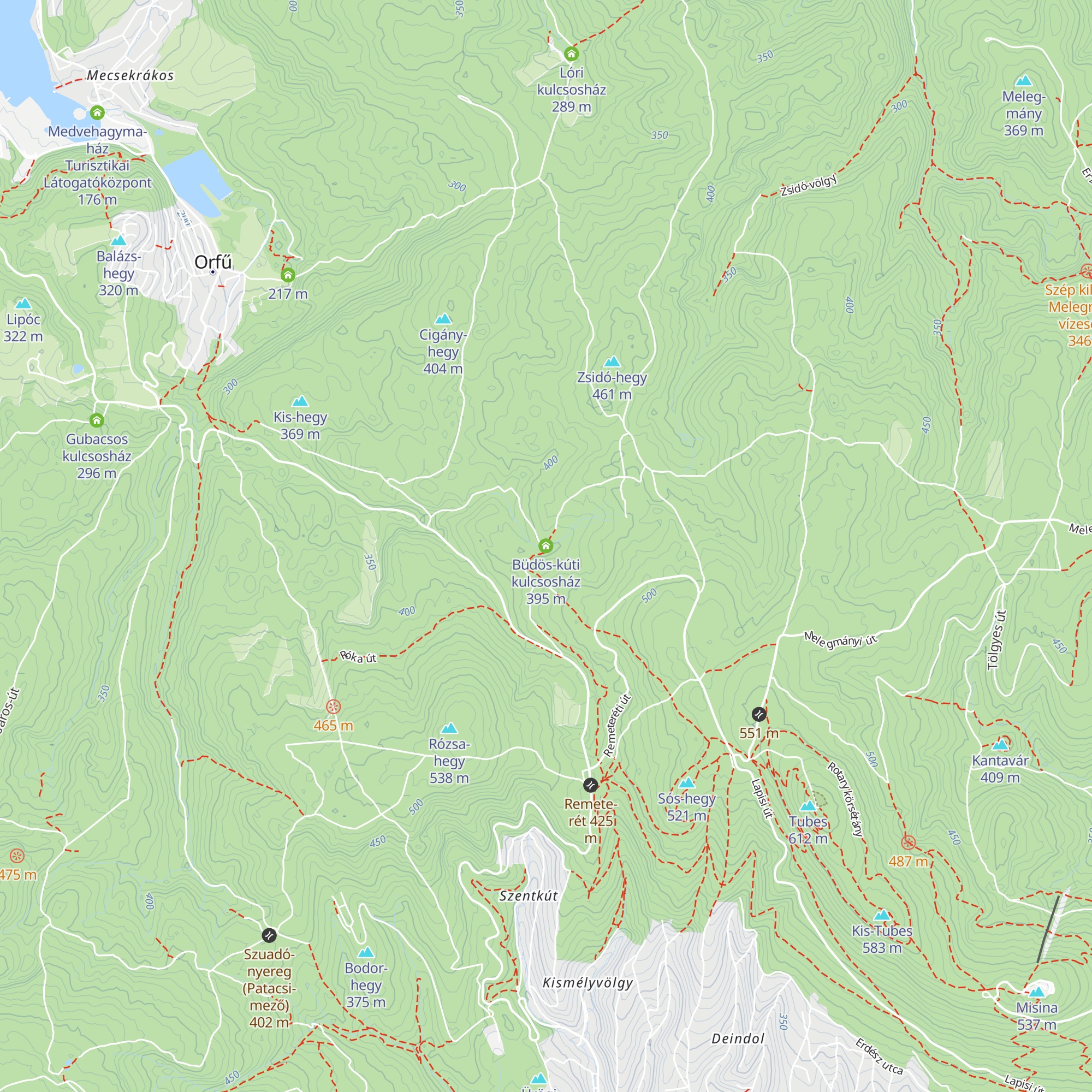 Büdös-kúti kulcsosház map