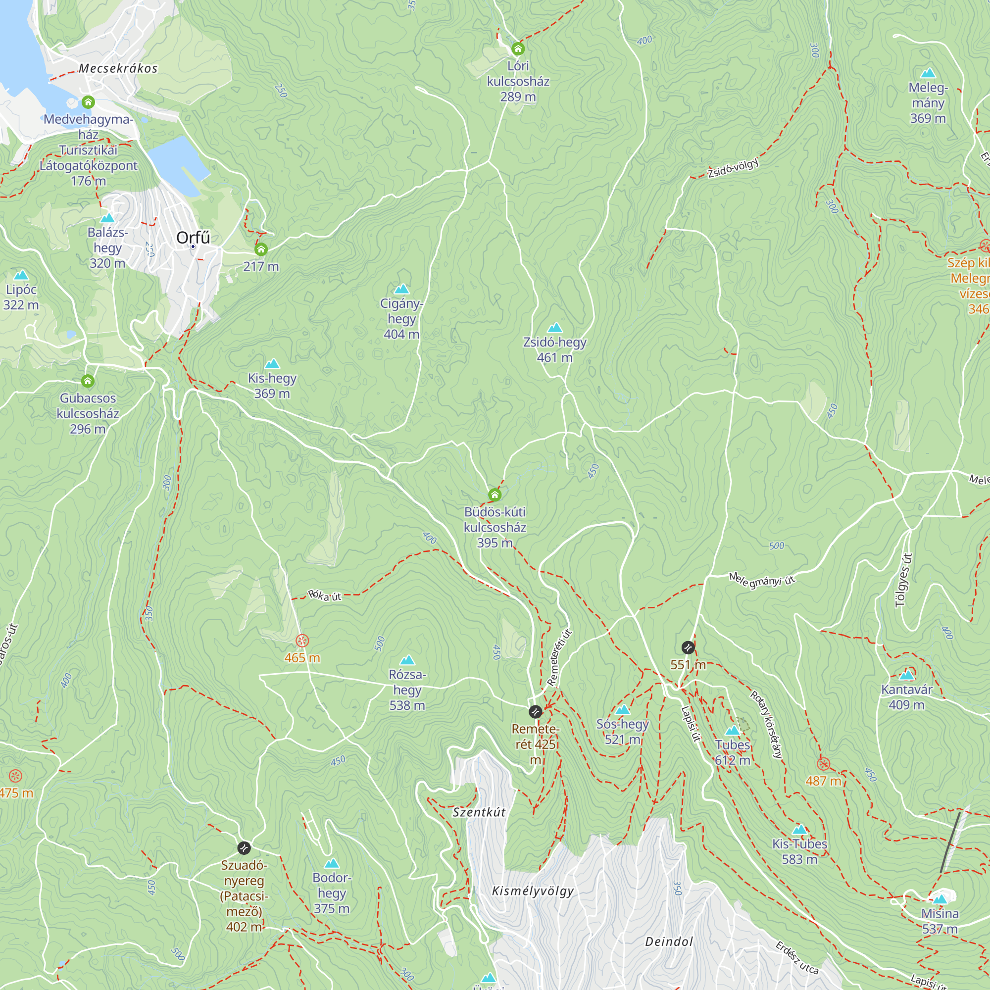 Büdös-kúti kulcsosház map