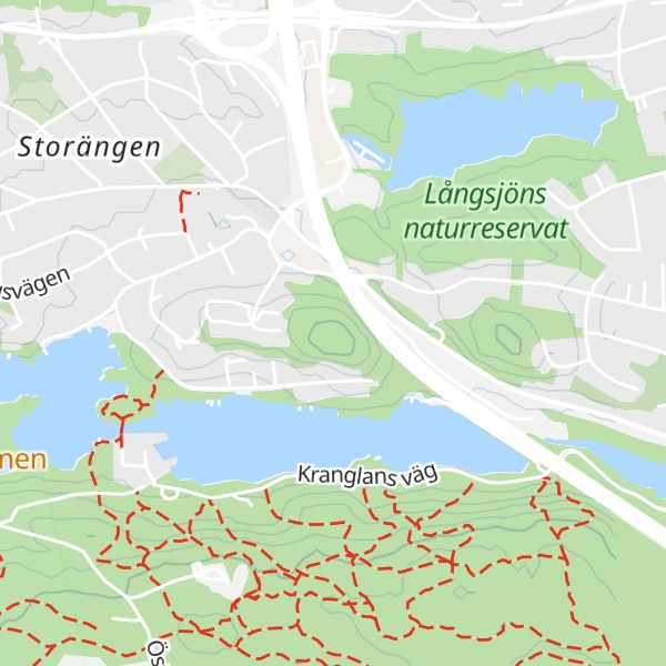 Map of Fannydalsplatån