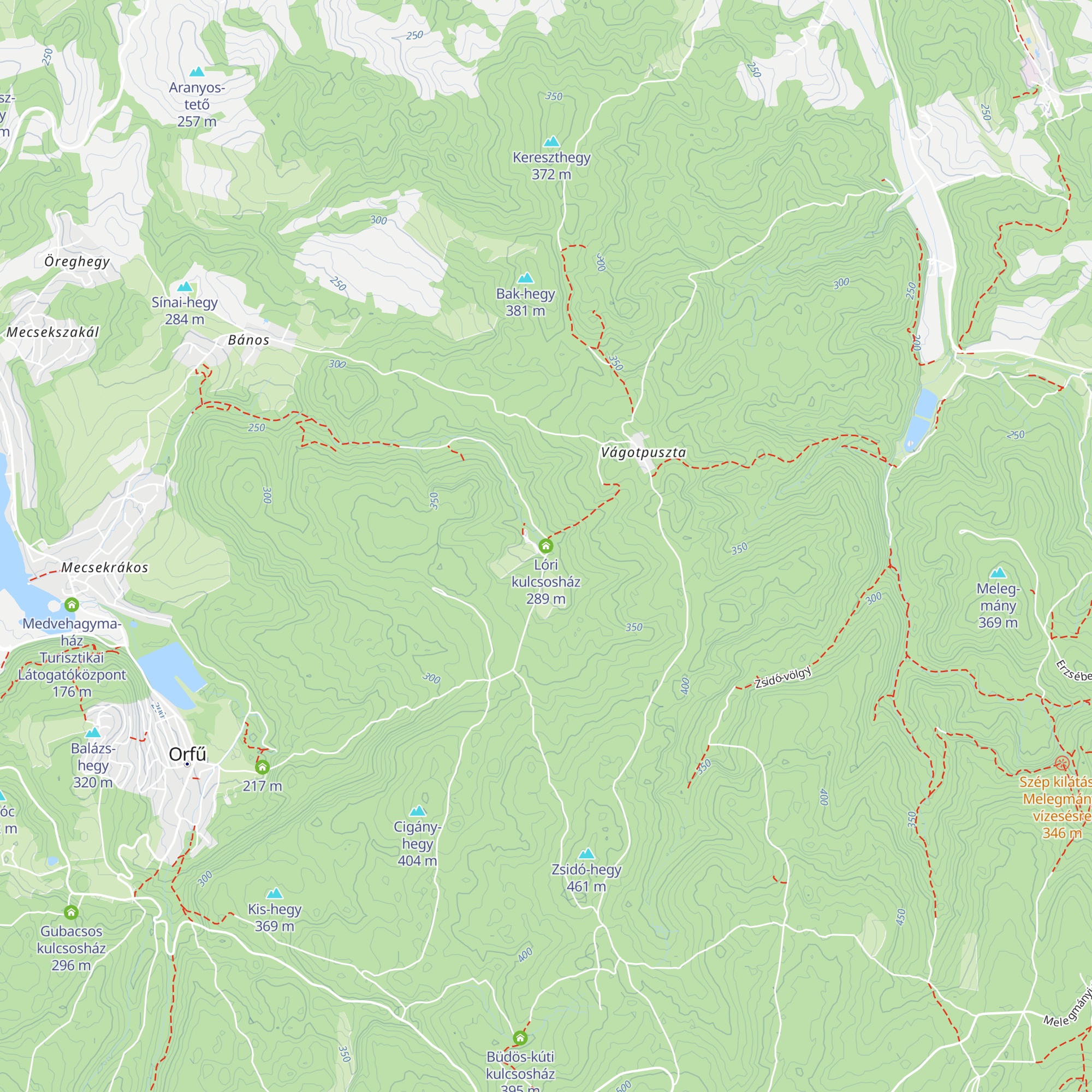 Lóri kulcsosház map