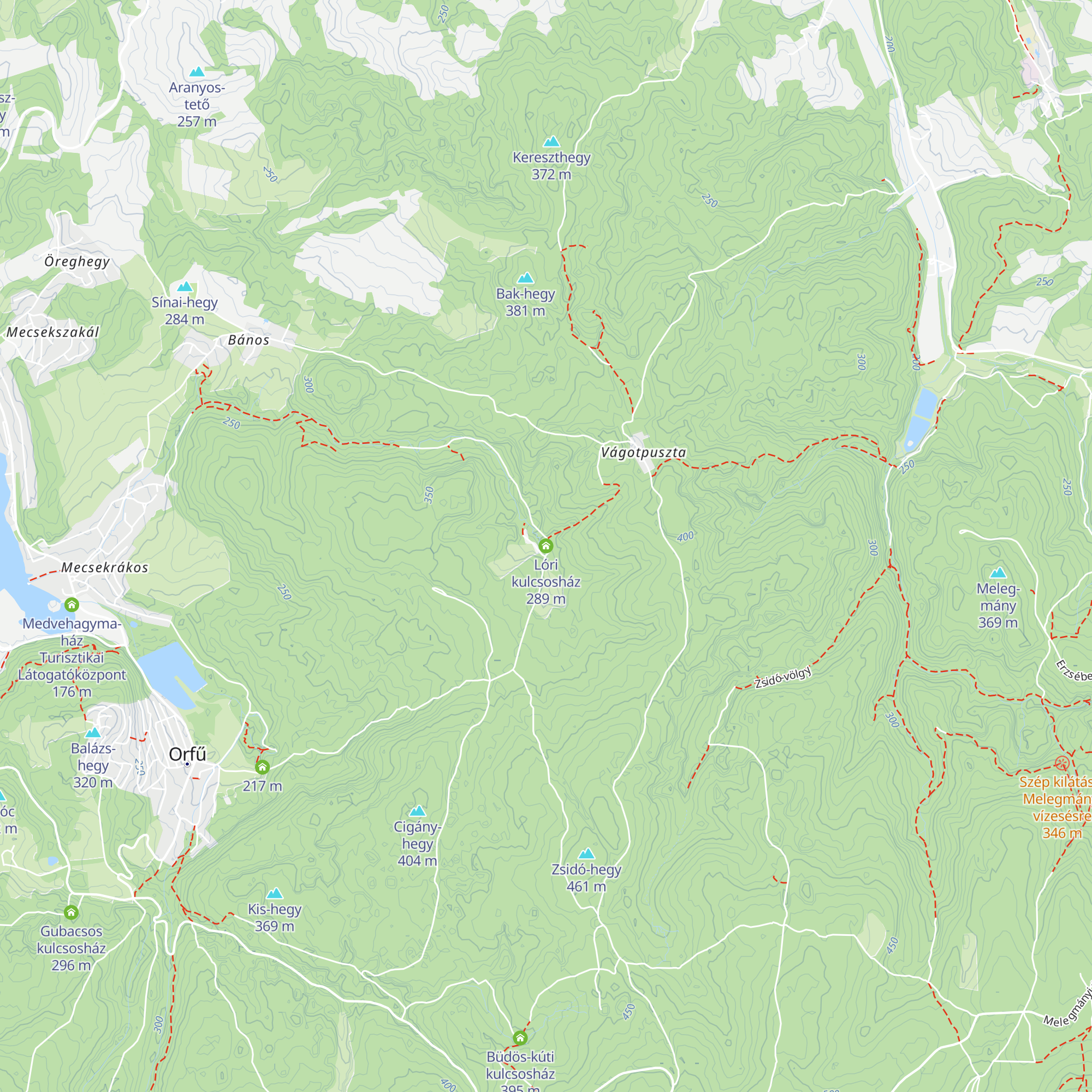 Lóri kulcsosház map