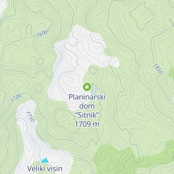Map of Planinarski dom ”Sitnik”