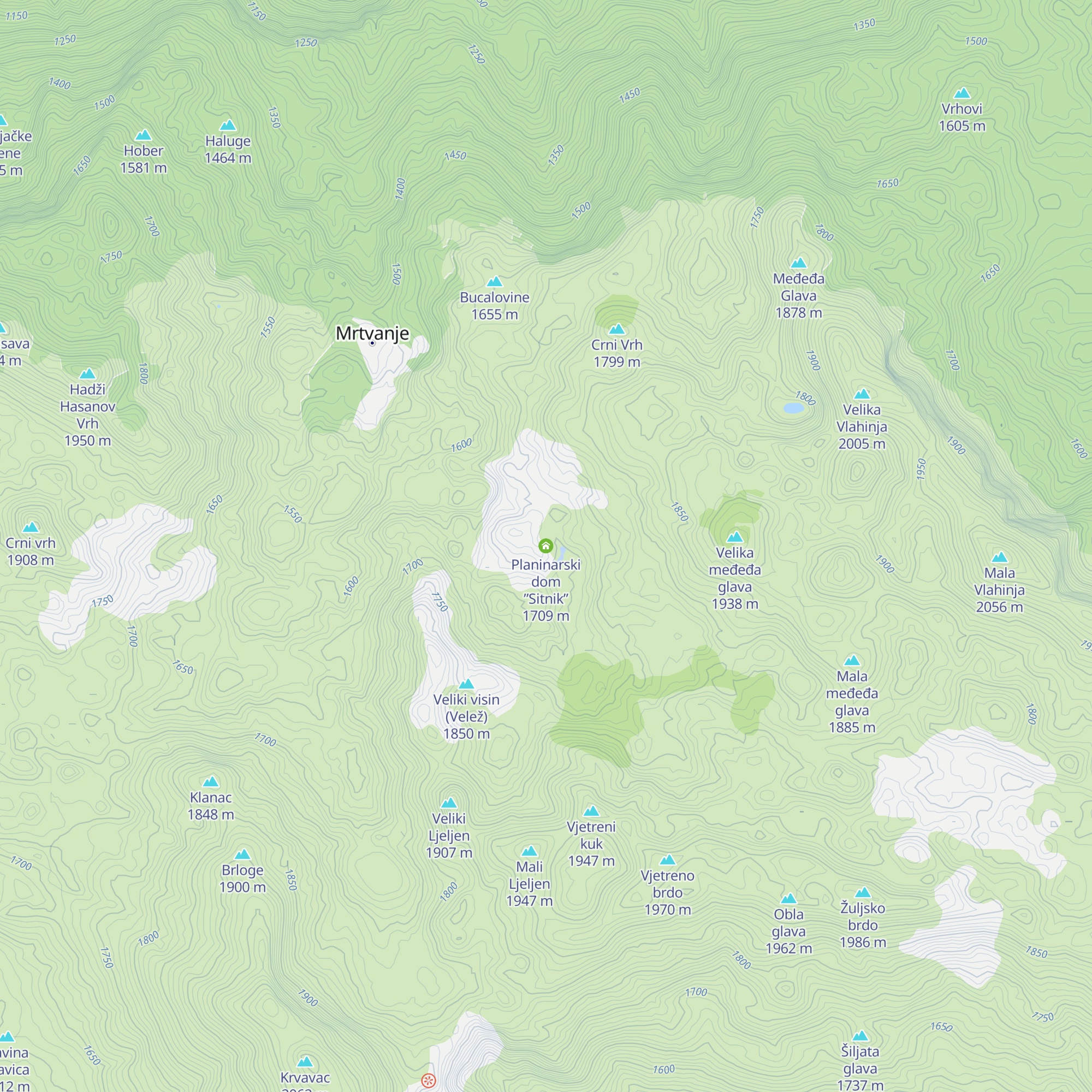 Planinarski dom ”Sitnik” map