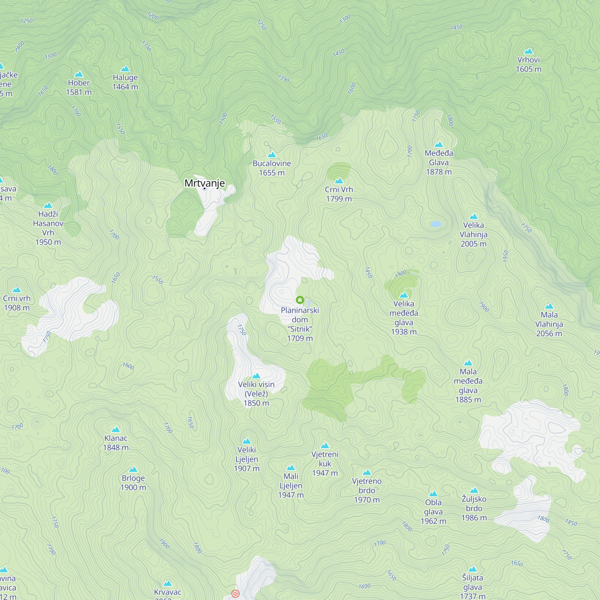 Planinarski dom ”Sitnik” map