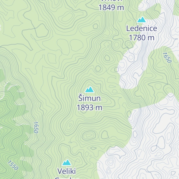 Map of Šimun
