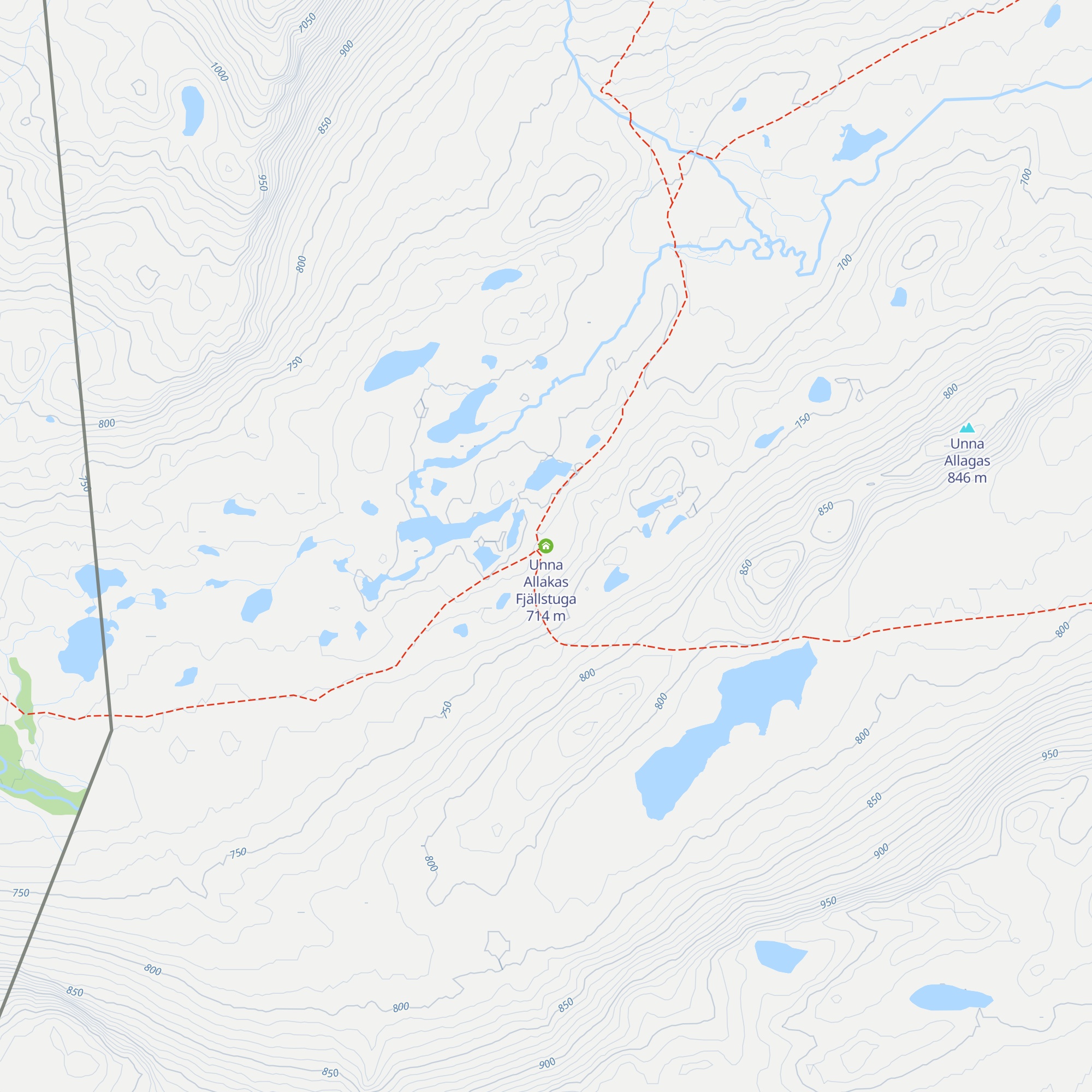 Unna Allakas Fjällstuga map