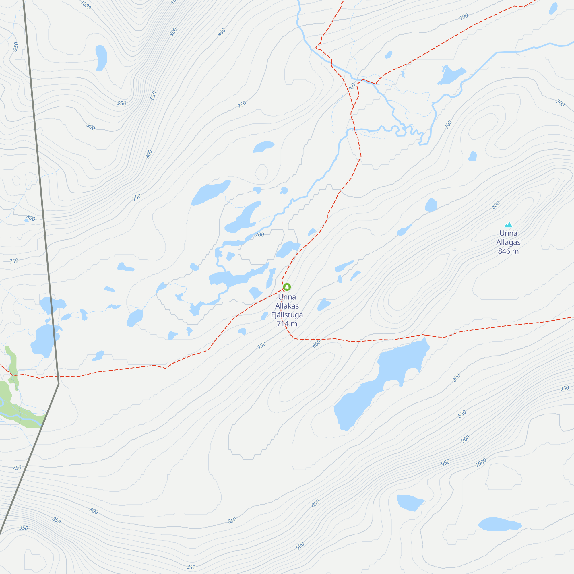 Unna Allakas Fjällstuga map