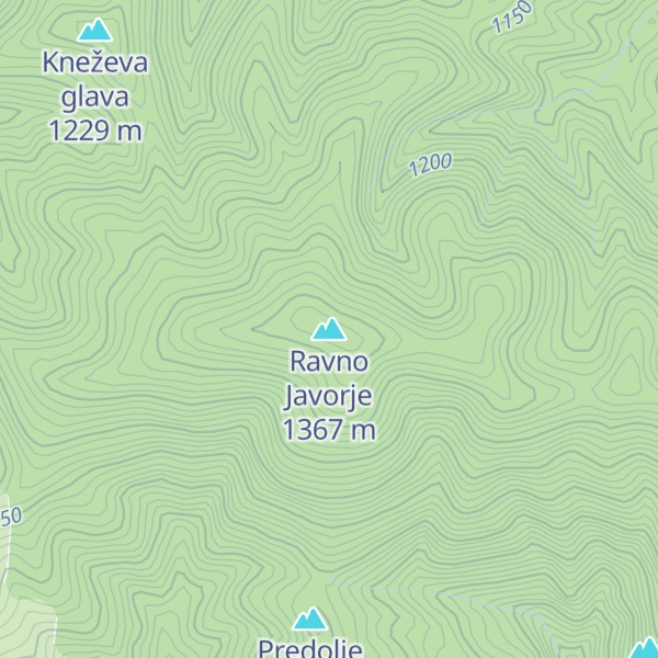 Map of Ravno Javorje