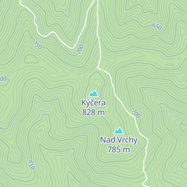 Map of Kýčera