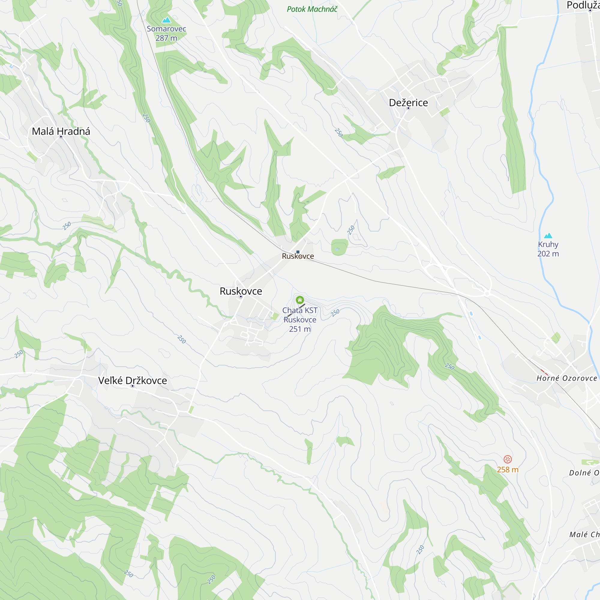 Chata KST Ruskovce map