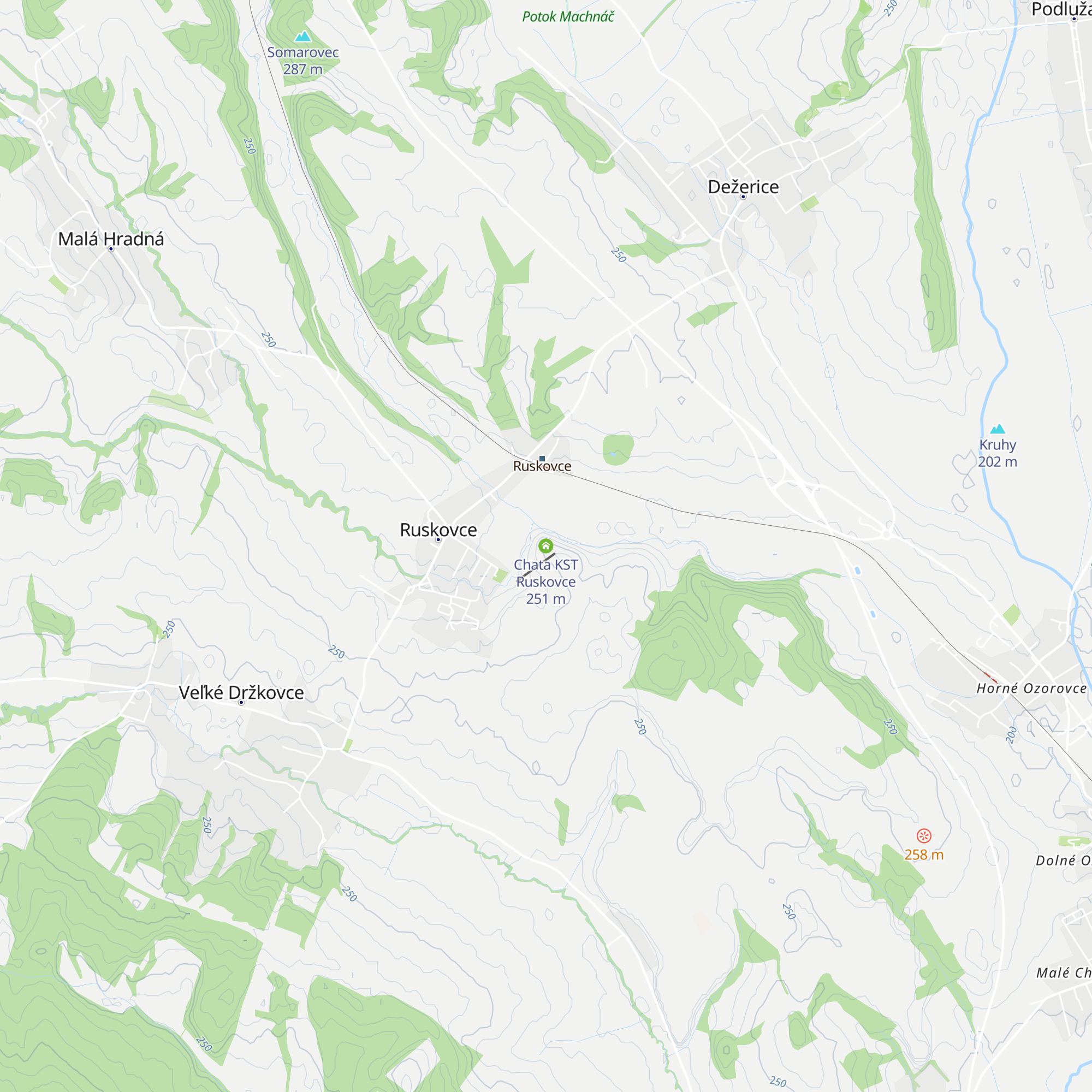 Chata KST Ruskovce map